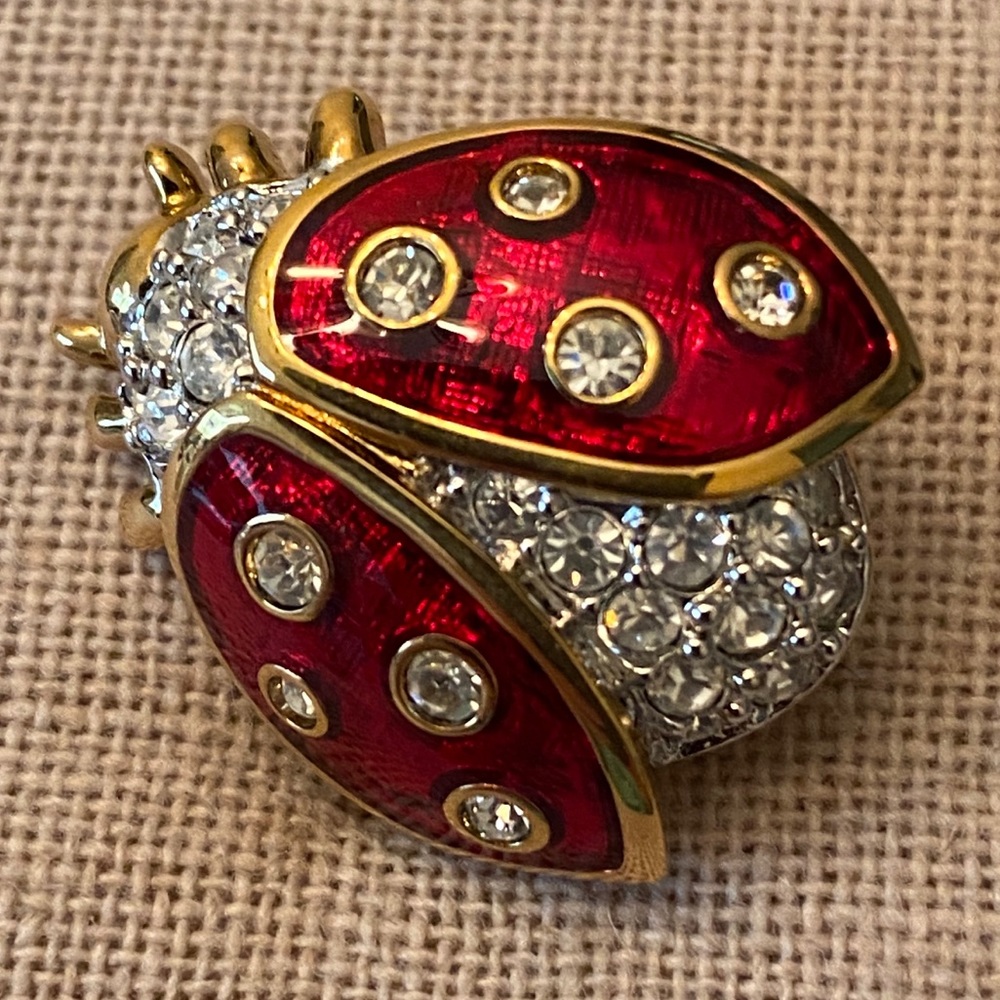Swarovski Ladybug Pin/Brooch